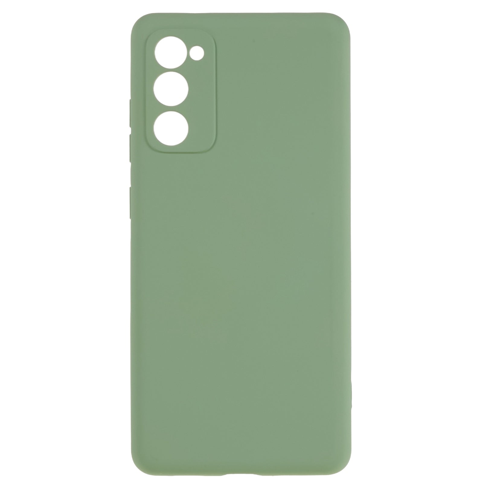 For Samsung Galaxy S20 FE 4G / FE 5G / S20 Lite / S20 FE 2022 TPU Phone Case Liquid Silicone Texture 2.0mm Thick Anti-Scratch Cover - Green