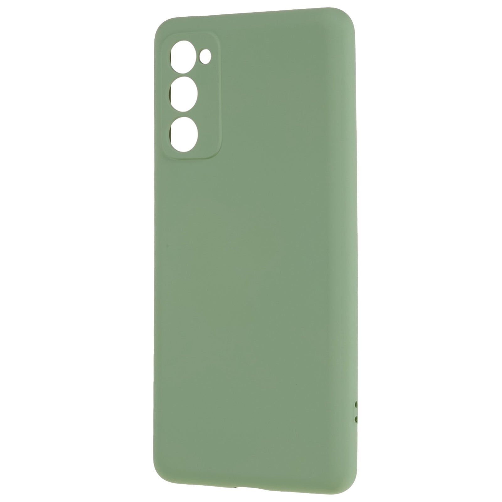 For Samsung Galaxy S20 FE 4G / FE 5G / S20 Lite / S20 FE 2022 TPU Phone Case Liquid Silicone Texture 2.0mm Thick Anti-Scratch Cover - Green