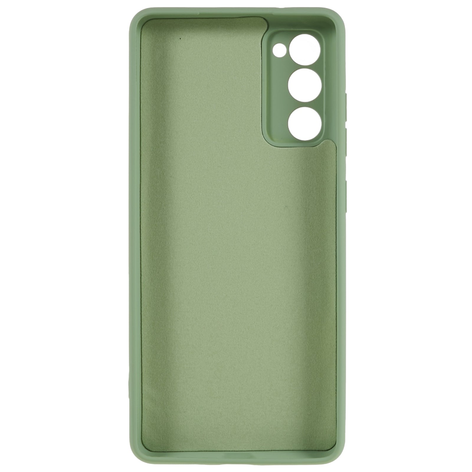 For Samsung Galaxy S20 FE 4G / FE 5G / S20 Lite / S20 FE 2022 TPU Phone Case Liquid Silicone Texture 2.0mm Thick Anti-Scratch Cover - Green