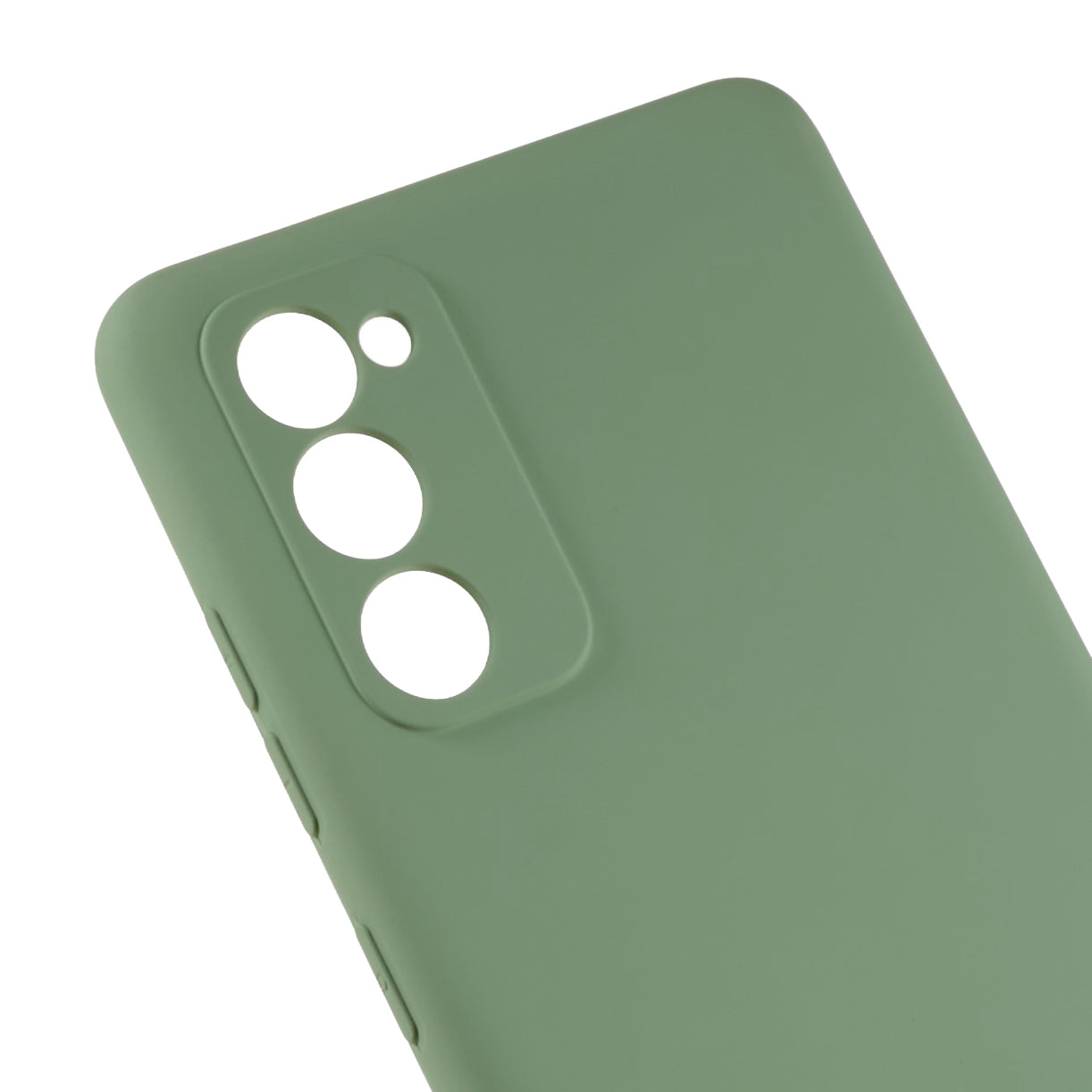 For Samsung Galaxy S20 FE 4G / FE 5G / S20 Lite / S20 FE 2022 TPU Phone Case Liquid Silicone Texture 2.0mm Thick Anti-Scratch Cover - Green