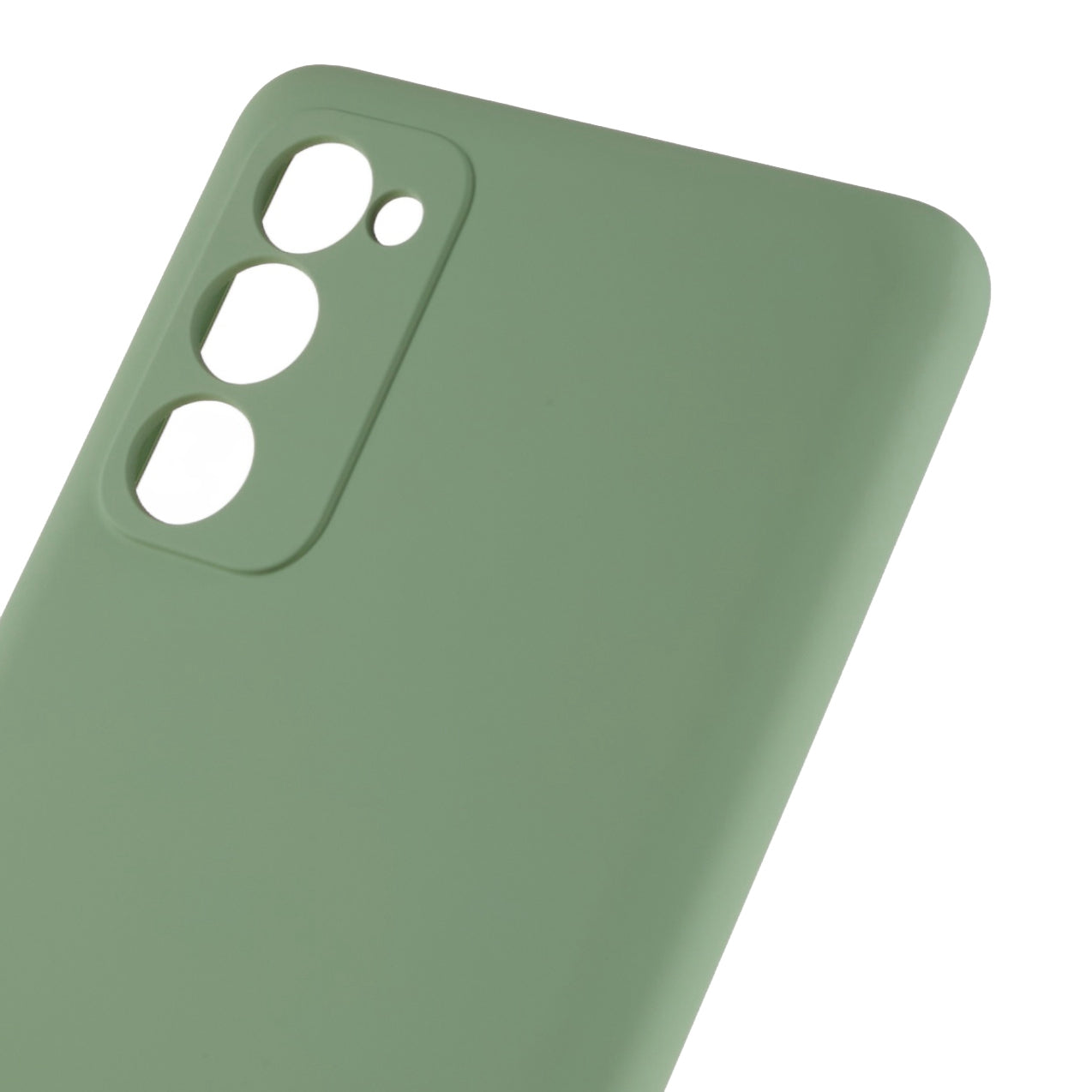 For Samsung Galaxy S20 FE 4G / FE 5G / S20 Lite / S20 FE 2022 TPU Phone Case Liquid Silicone Texture 2.0mm Thick Anti-Scratch Cover - Green