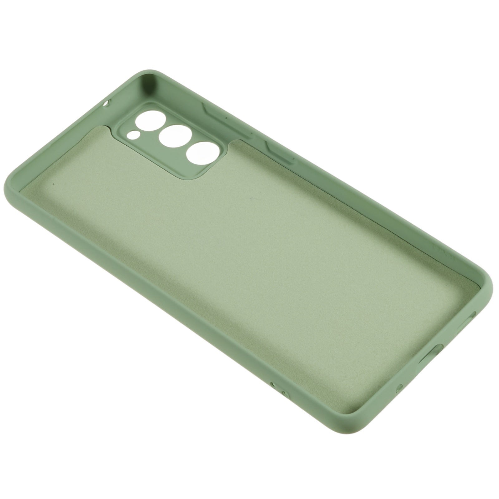 For Samsung Galaxy S20 FE 4G / FE 5G / S20 Lite / S20 FE 2022 TPU Phone Case Liquid Silicone Texture 2.0mm Thick Anti-Scratch Cover - Green