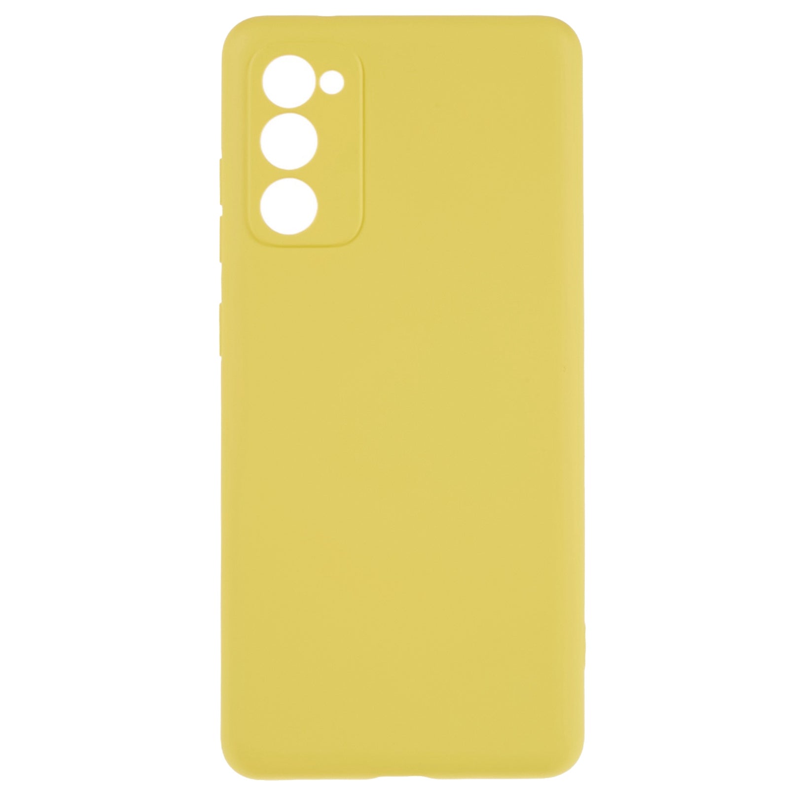 For Samsung Galaxy S20 FE 4G / FE 5G / S20 Lite / S20 FE 2022 TPU Phone Case Liquid Silicone Texture 2.0mm Thick Anti-Scratch Cover - Yellow