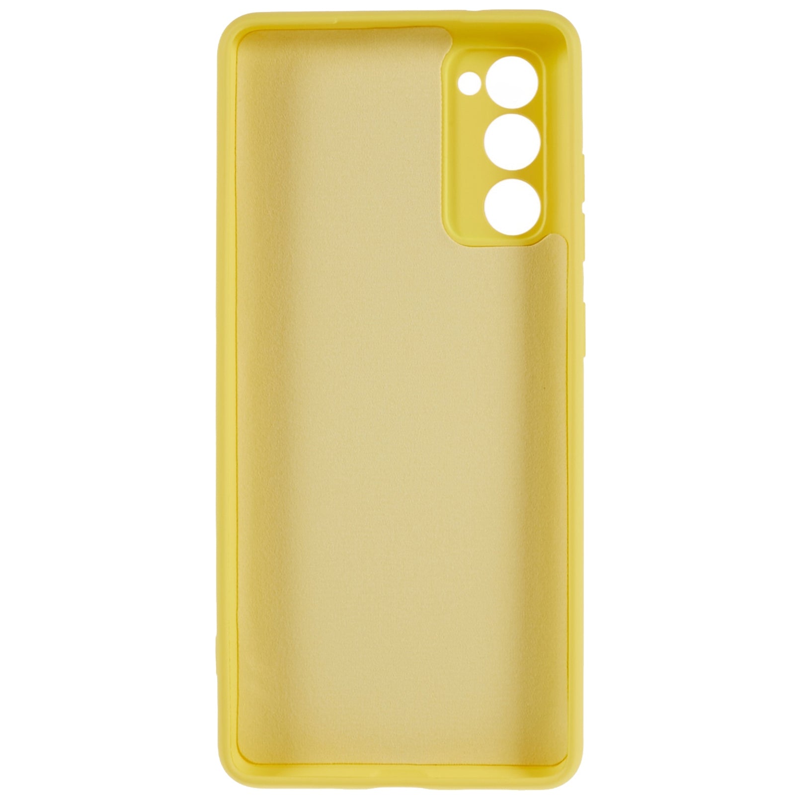 For Samsung Galaxy S20 FE 4G / FE 5G / S20 Lite / S20 FE 2022 TPU Phone Case Liquid Silicone Texture 2.0mm Thick Anti-Scratch Cover - Yellow