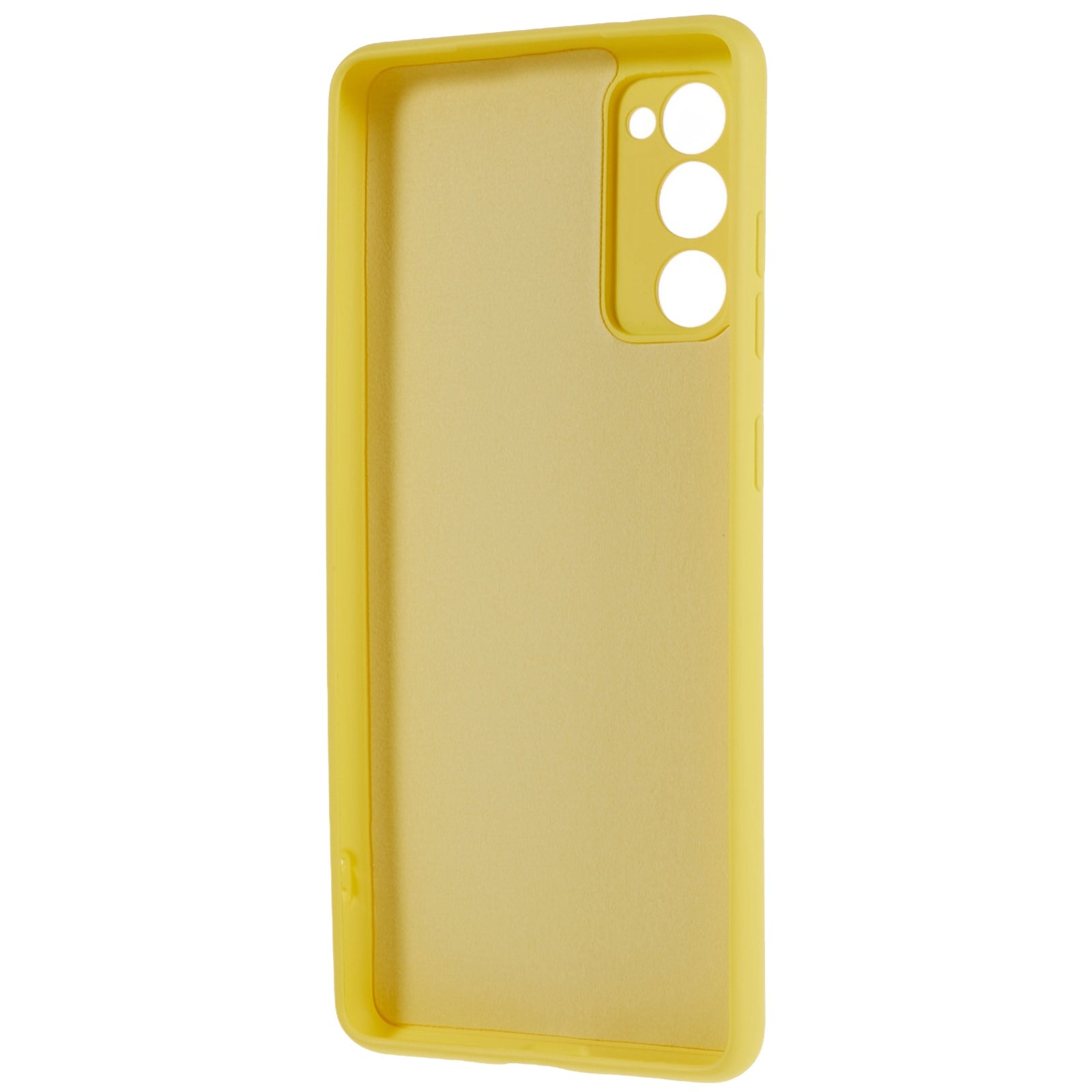 For Samsung Galaxy S20 FE 4G / FE 5G / S20 Lite / S20 FE 2022 TPU Phone Case Liquid Silicone Texture 2.0mm Thick Anti-Scratch Cover - Yellow