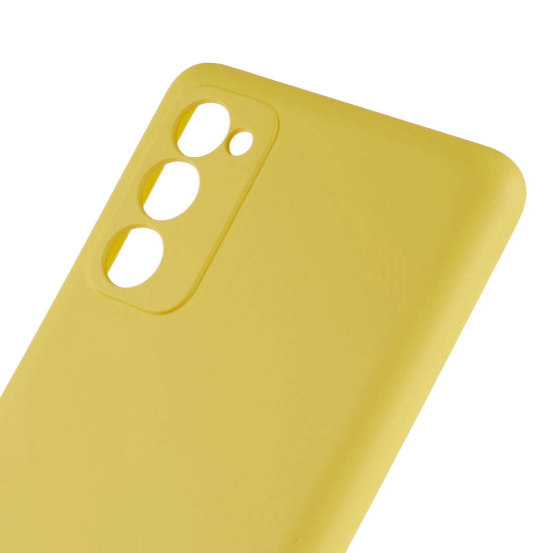 For Samsung Galaxy S20 FE 4G / FE 5G / S20 Lite / S20 FE 2022 TPU Phone Case Liquid Silicone Texture 2.0mm Thick Anti-Scratch Cover - Yellow