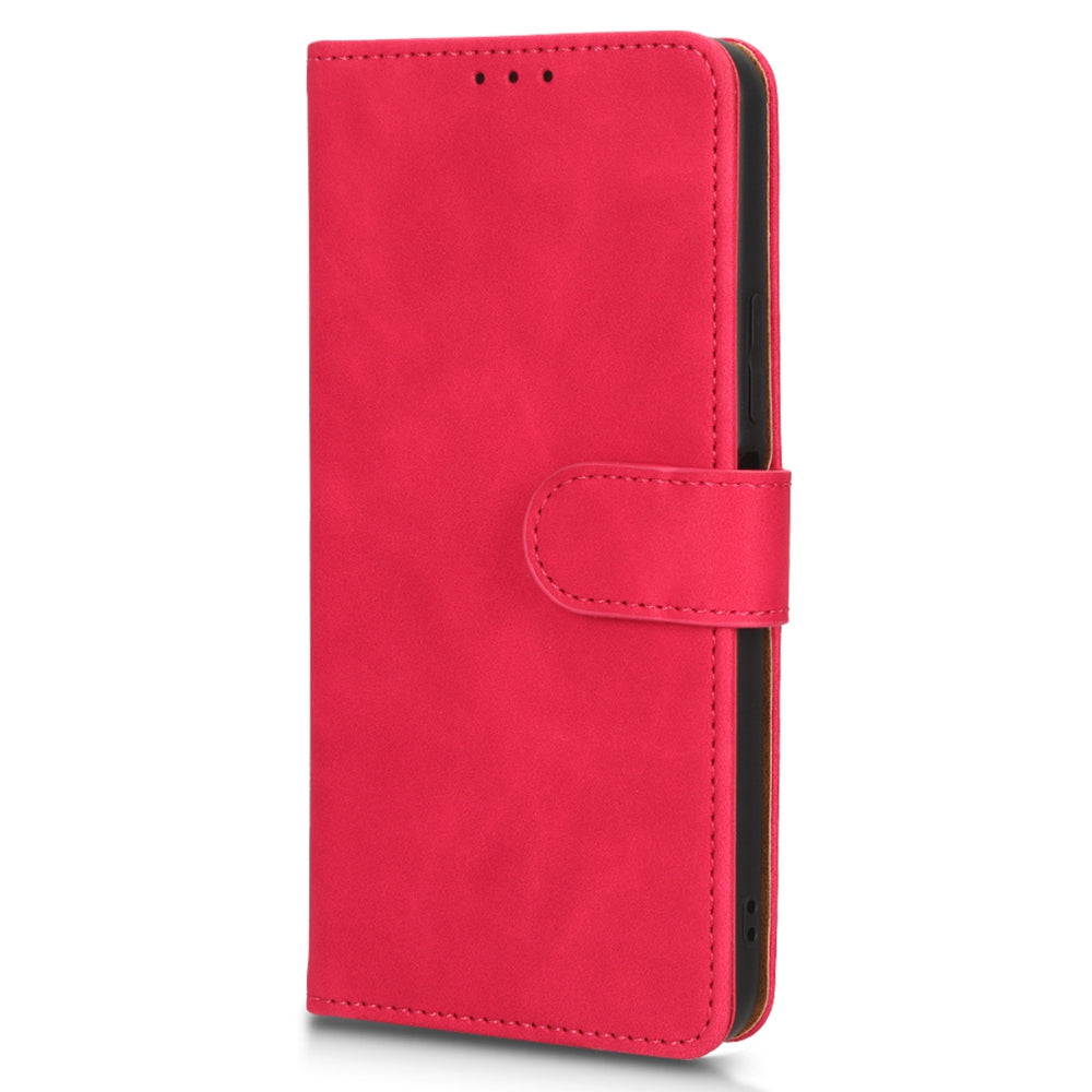 For vivo Y16 4G PU Leather Wallet Phone Case Stand Feature Magnetic Closure Flip Cover - Rose