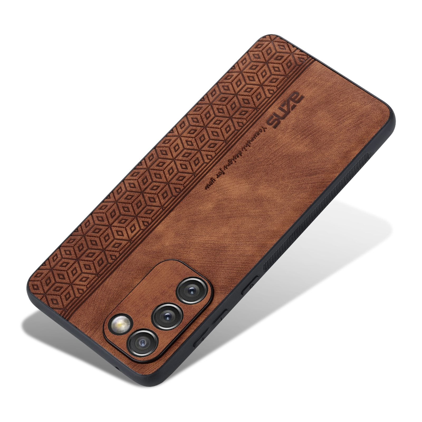 AZNS For Samsung Galaxy S20 FE 5G / S20 FE / S20 FE 2022 / S20 Lite Imprinted Pattern PU Leather Coated TPU Cover Anti-scratch Phone Case - Brown