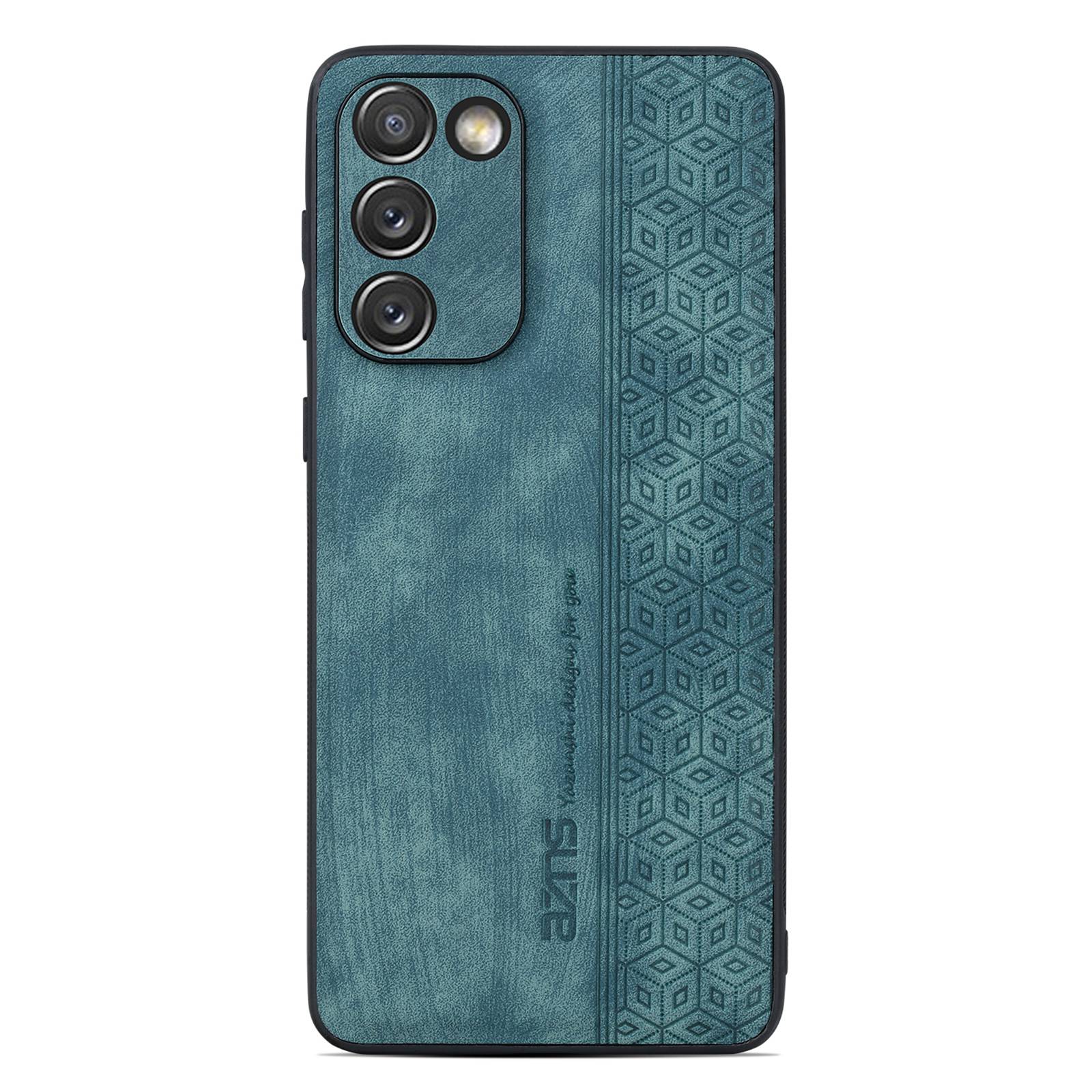 AZNS For Samsung Galaxy S20 FE 5G / S20 FE / S20 FE 2022 / S20 Lite Imprinted Pattern PU Leather Coated TPU Cover Anti-scratch Phone Case - Green