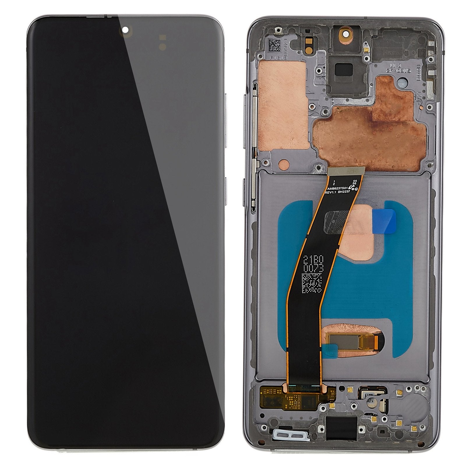 For Samsung Galaxy S20 4G G980 / S20 5G G981 Grade C OLED Screen and Digitizer Assembly + Frame (without Logo) - Grey