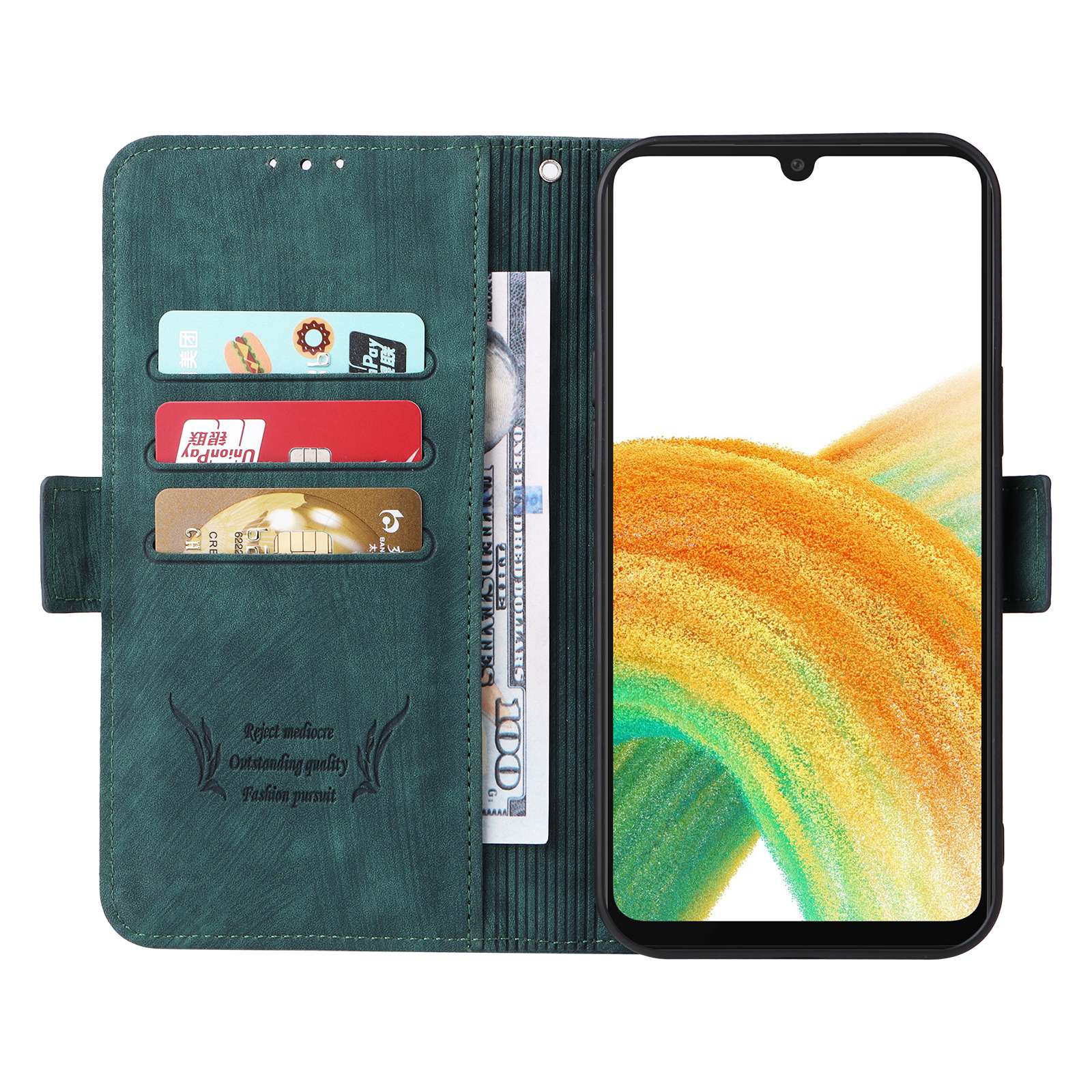 For Samsung Galaxy S20 FE 4G / FE 5G / S20 Lite / S20 FE 2022 Phone Case, Magnetic Stand RFID Blocking PU Leather Phone Cover Wallet - Green