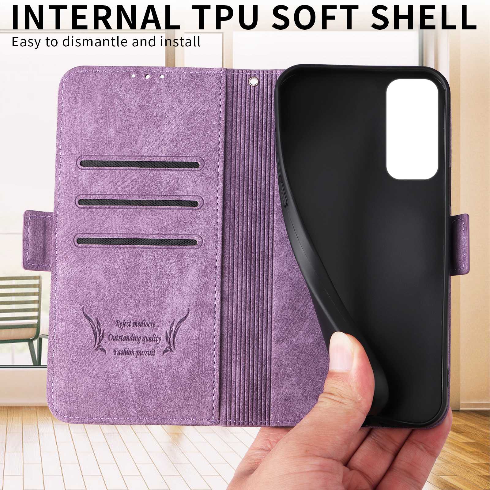 For Samsung Galaxy S20 FE 4G / FE 5G / S20 Lite / S20 FE 2022 Phone Case, Magnetic Stand RFID Blocking PU Leather Phone Cover Wallet - Purple