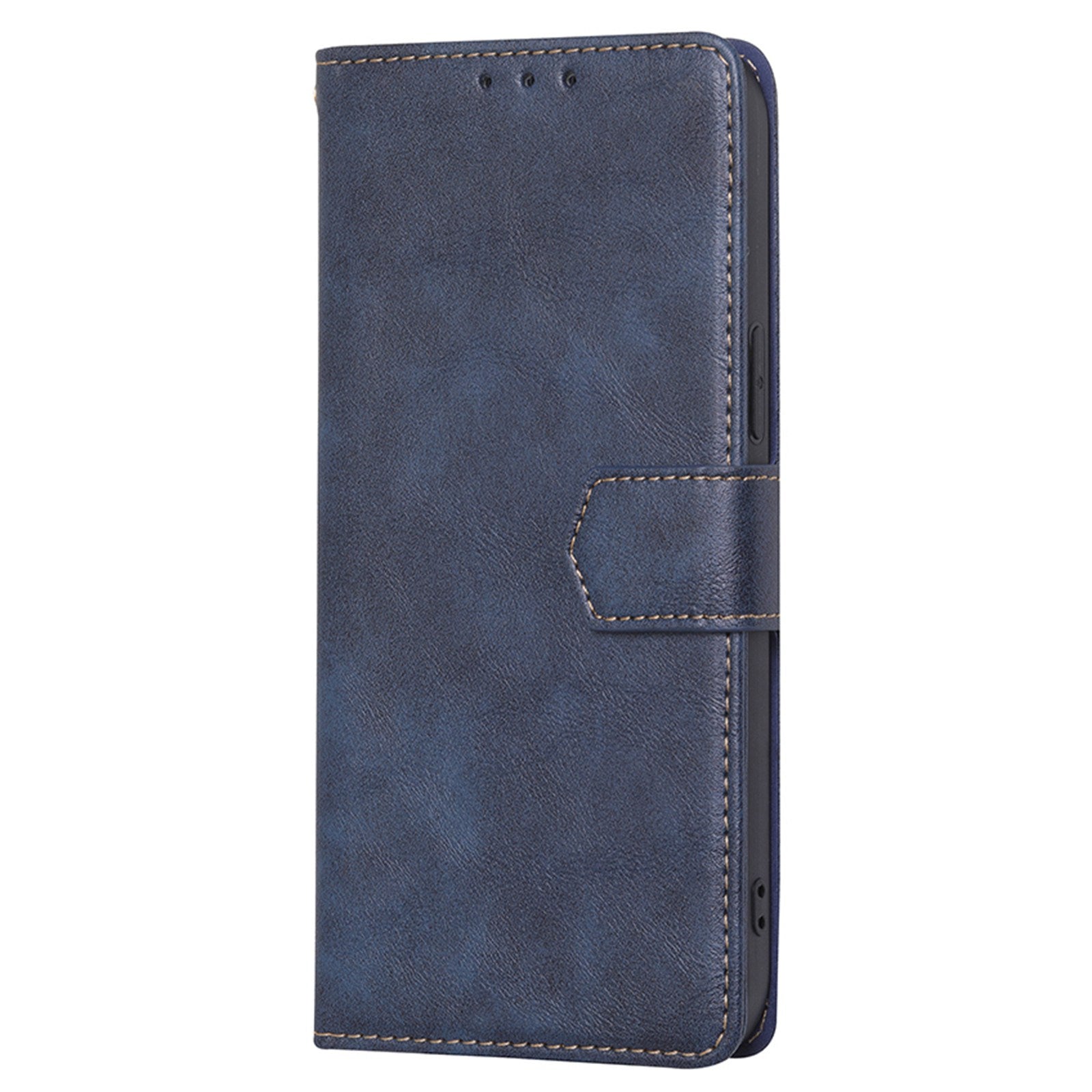 For vivo Y16 4G / Y02s 4G Cowhide Texture PU Leather Horizontal Stand Wallet Case RFID Blocking Magnetic Clasp Protective Cover - Blue