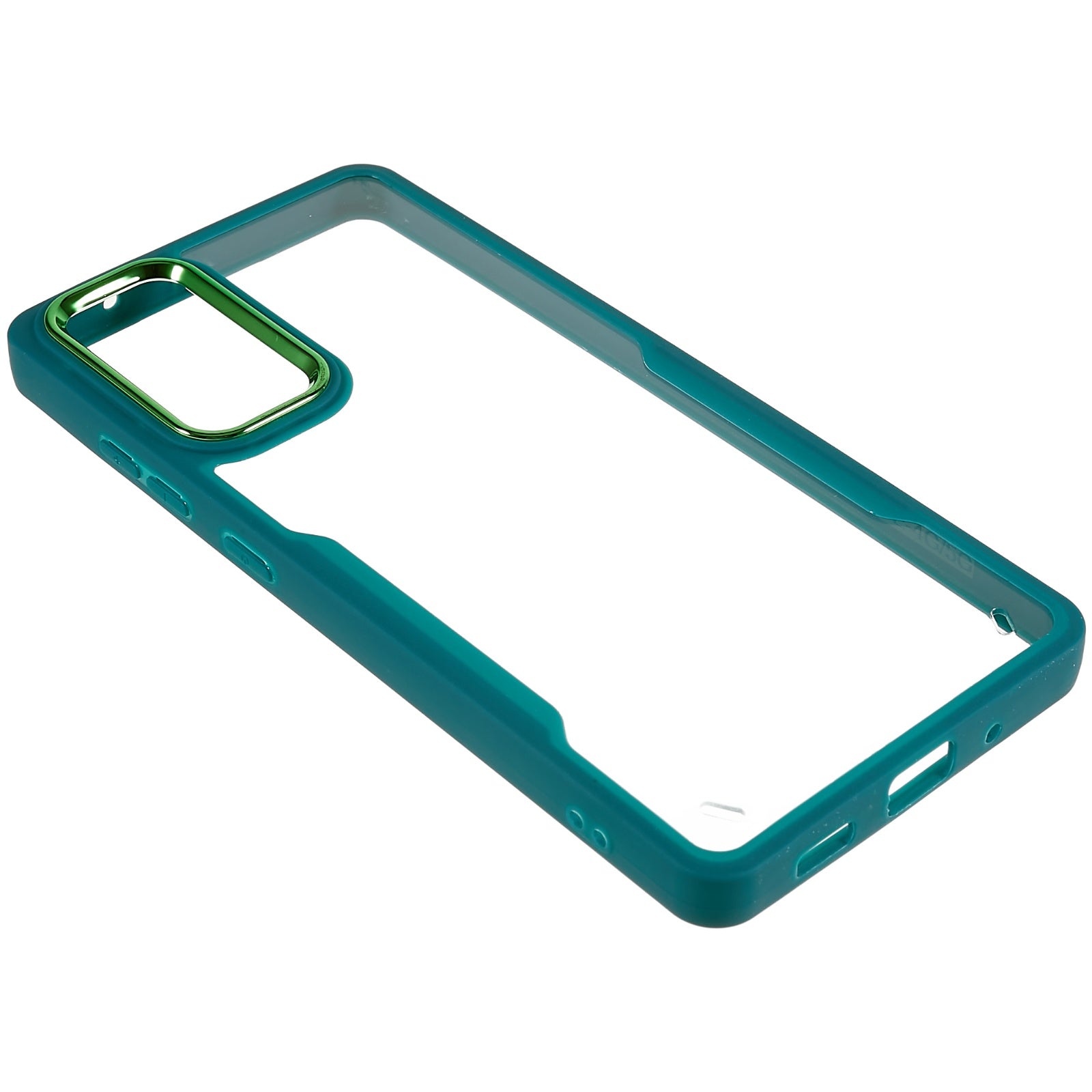 For Samsung Galaxy S20 FE 4G / FE 5G / S20 Lite / S20 FE 2022 Clear Case Soft TPU Hard Acrylic Drop Protective Phone Cover with Electroplating Lens Frame - Green