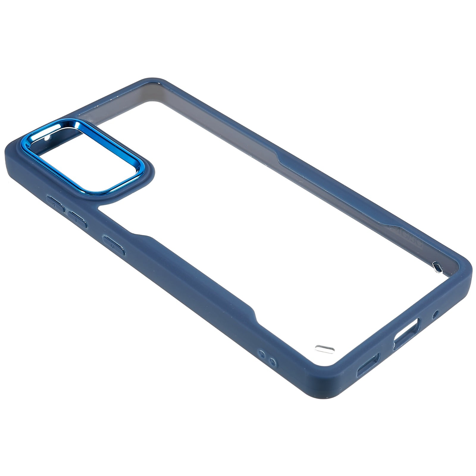 For Samsung Galaxy S20 FE 4G / FE 5G / S20 Lite / S20 FE 2022 Clear Case Soft TPU Hard Acrylic Drop Protective Phone Cover with Electroplating Lens Frame - Blue