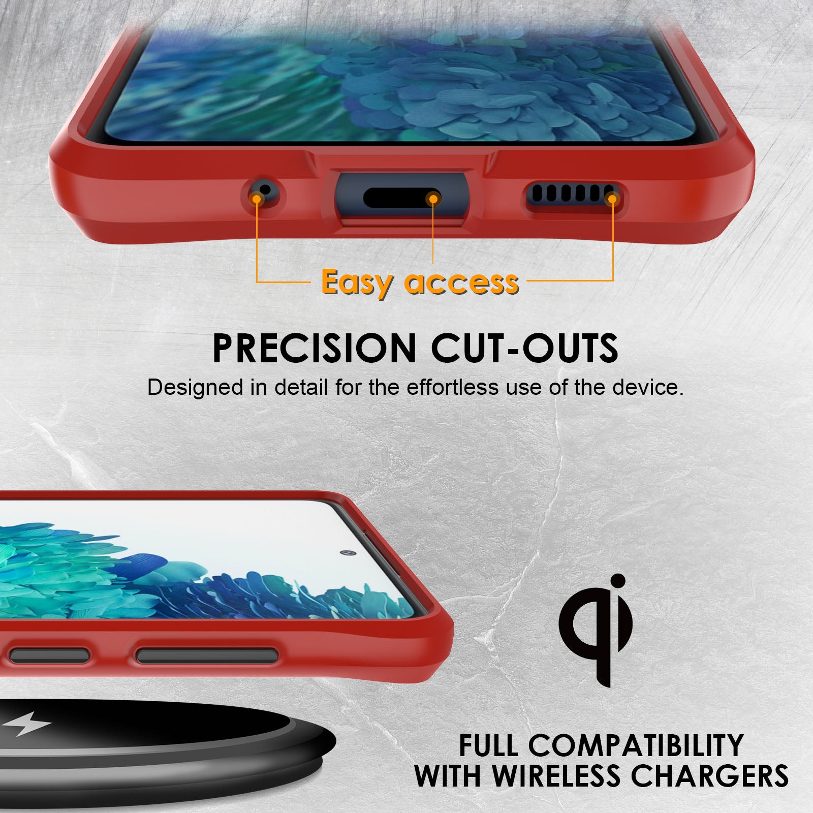 Combat X Mode For Samsung Galaxy S20 FE / S20 FE 5G / S20 Fan Edition / S20 Fan Edition 5G / S20 Lite / S20 FE 2022 Clear Cover PC + TPU Shockproof Protection Phone Case - Red