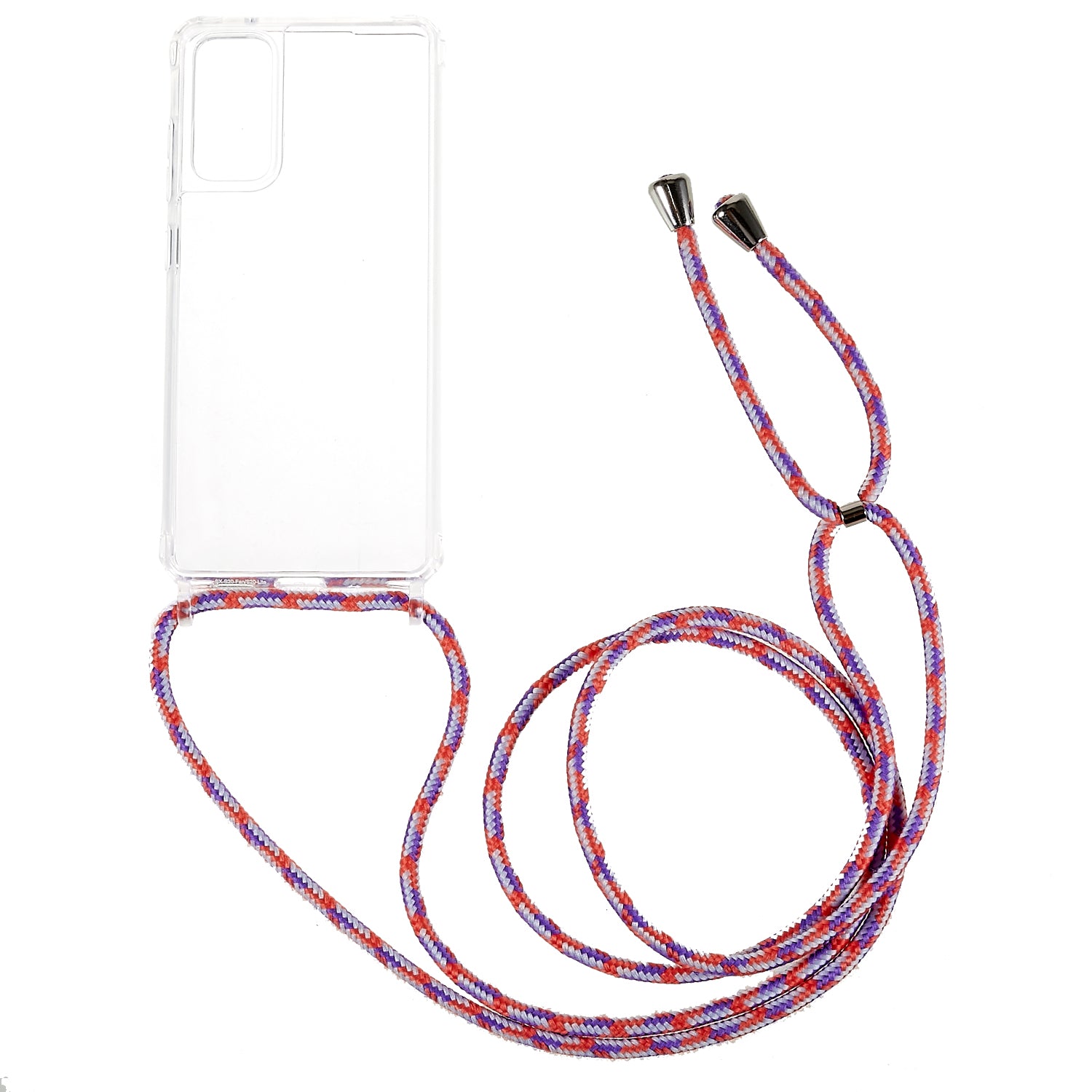 For Samsung Galaxy S20 FE 4G / FE 5G / S20 Lite / S20 FE 2022 TPU+Acrylic Anti-scratch Phone Cover Transparent Back Case with Long Lanyard - Multi-color