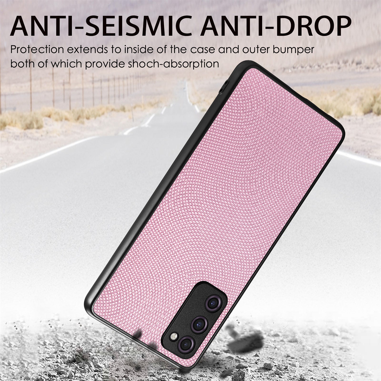 For Samsung Galaxy S20 FE 4G / 5G  /  S20 FE 2022  /  S20 Lite Shockproof Phone Case Slim Cell Phone Cover - Light Purple