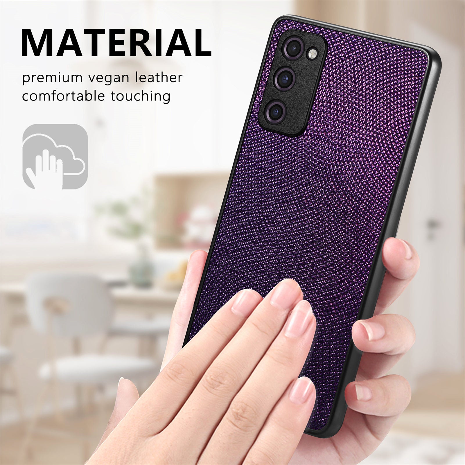 For Samsung Galaxy S20 FE 4G / 5G  /  S20 FE 2022  /  S20 Lite Shockproof Phone Case Slim Cell Phone Cover - Purple