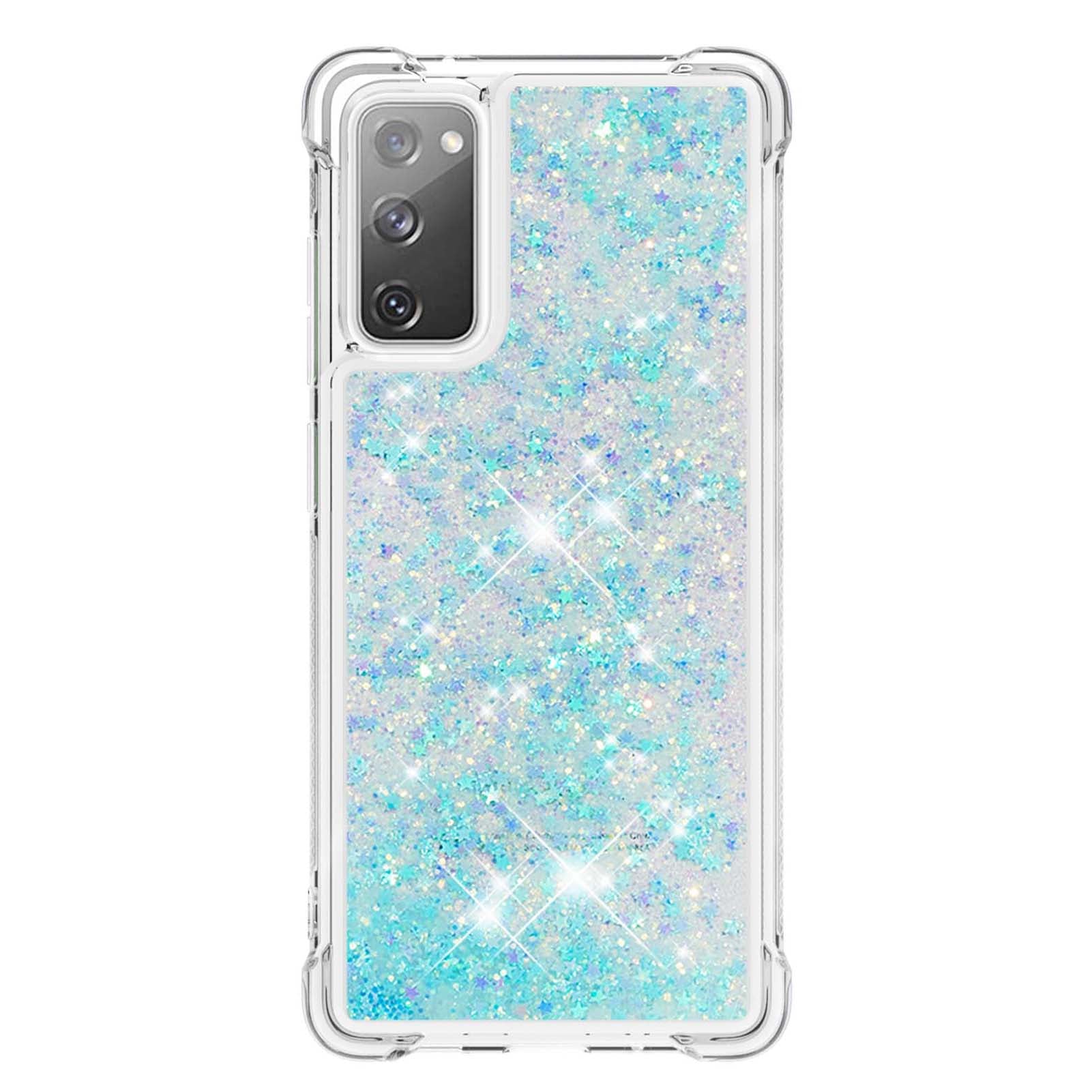 For Samsung Galaxy S20 FE 4G / FE 5G / S20 Lite / S20 FE 2022 TPU Case Quicksand YB Quicksand Series-1 Cell Phone Cover - Blue / Pentagram