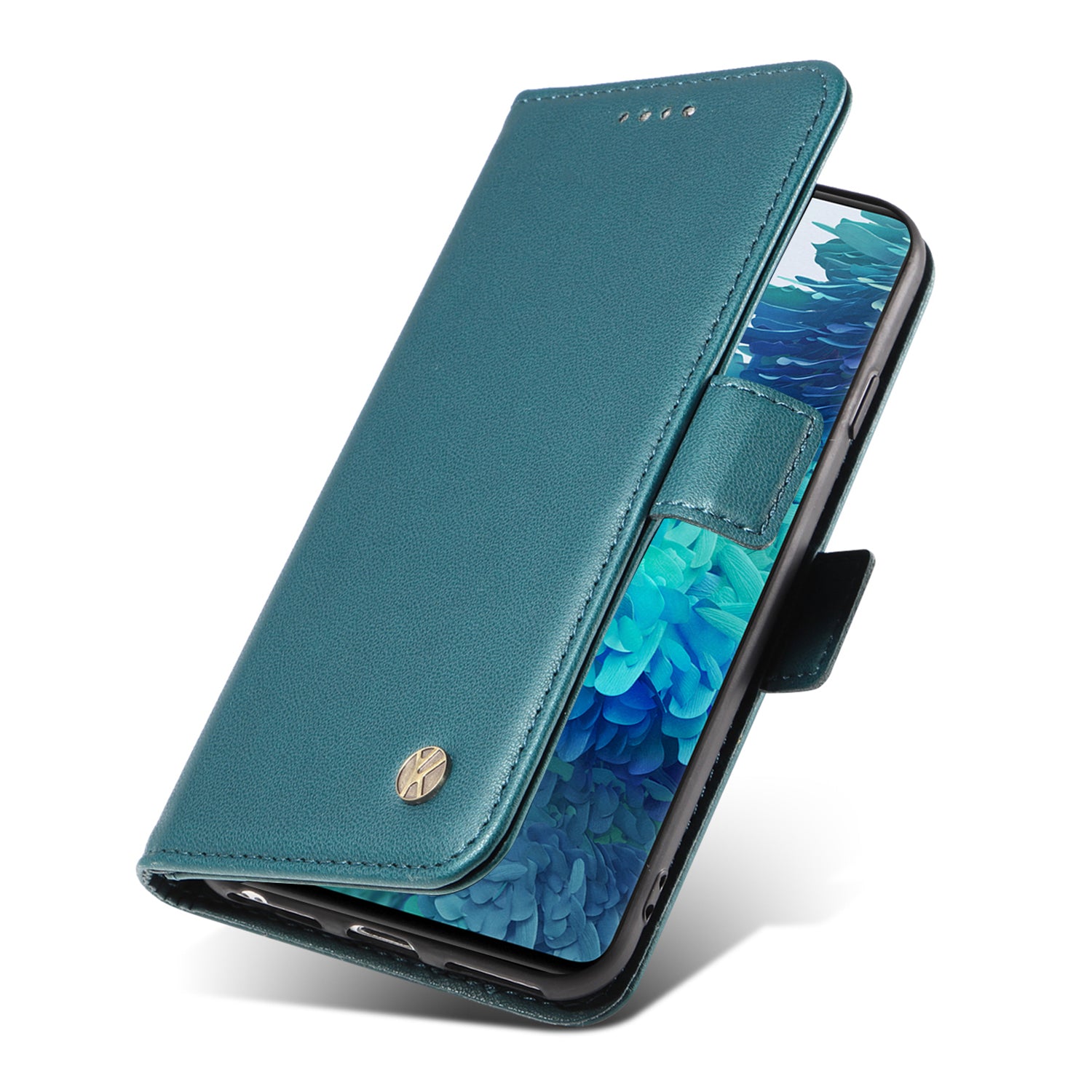 YIKATU YK-003 Wallet Case for Samsung Galaxy S20 FE / S20 FE 5G / S20 FE 2022 / S20 Lite , PU Leather Stand Magnetic Phone Cover - Green