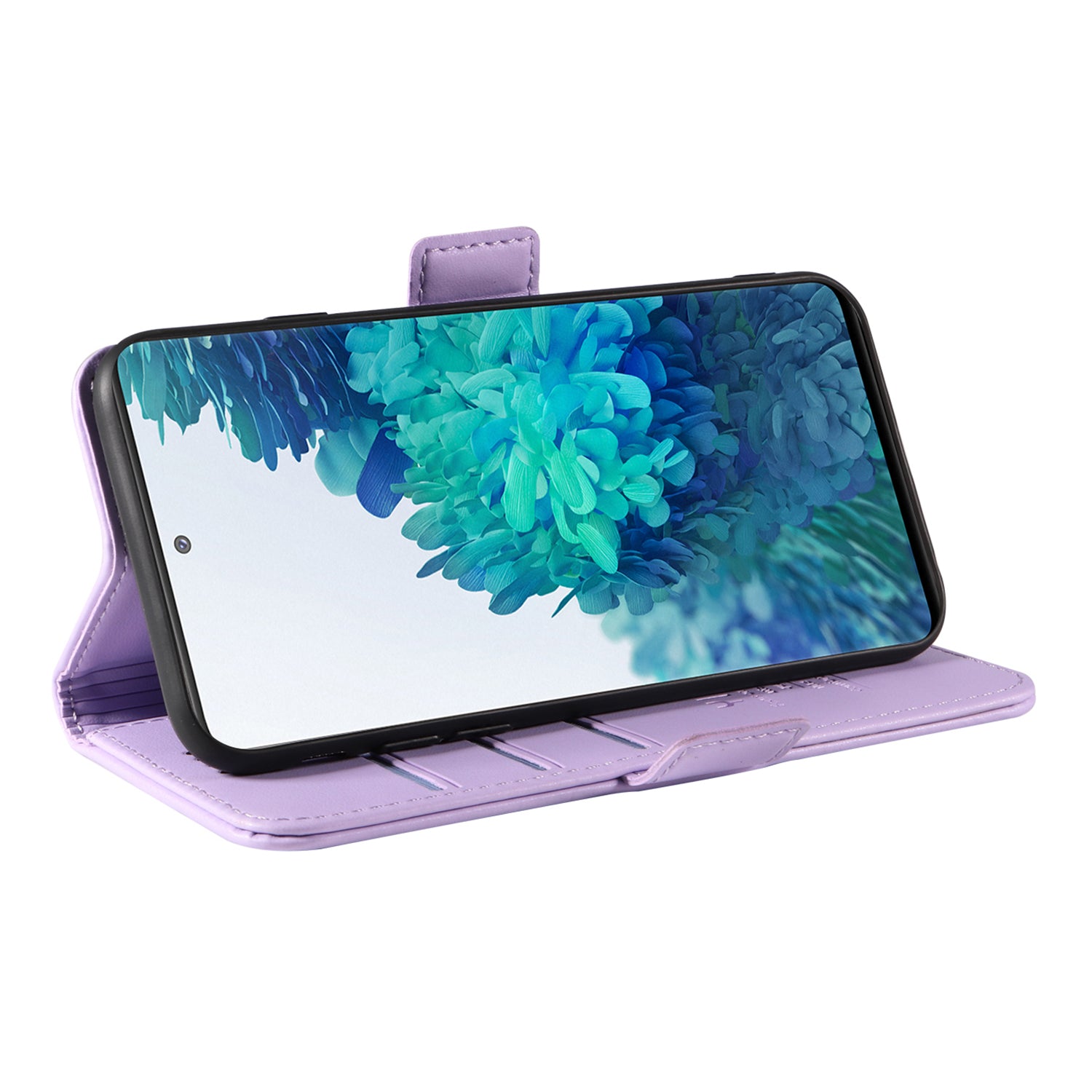 YIKATU YK-003 Wallet Case for Samsung Galaxy S20 FE / S20 FE 5G / S20 FE 2022 / S20 Lite , PU Leather Stand Magnetic Phone Cover - Light Purple