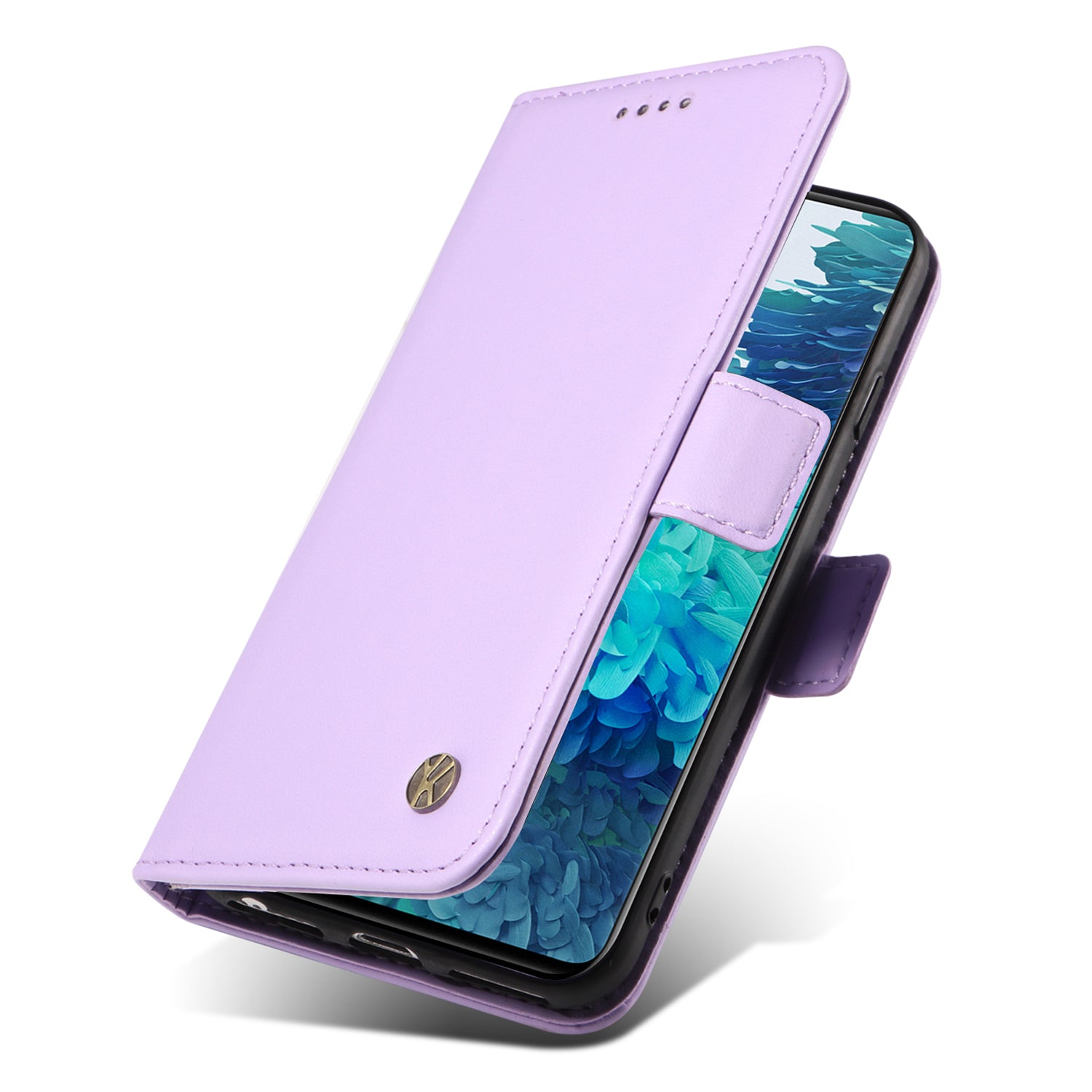 YIKATU YK-003 Wallet Case for Samsung Galaxy S20 FE / S20 FE 5G / S20 FE 2022 / S20 Lite , PU Leather Stand Magnetic Phone Cover - Light Purple