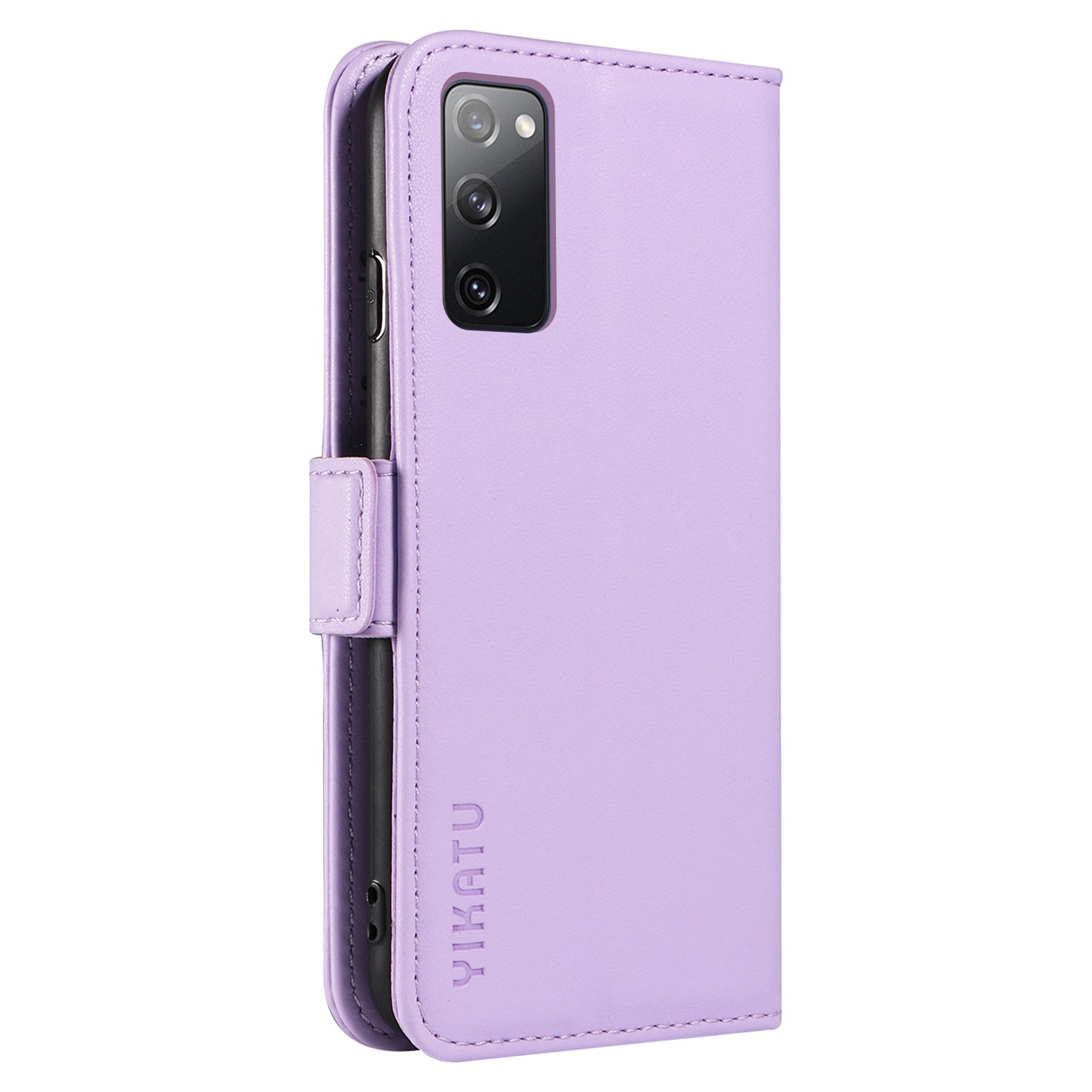 YIKATU YK-003 Wallet Case for Samsung Galaxy S20 FE / S20 FE 5G / S20 FE 2022 / S20 Lite , PU Leather Stand Magnetic Phone Cover - Light Purple