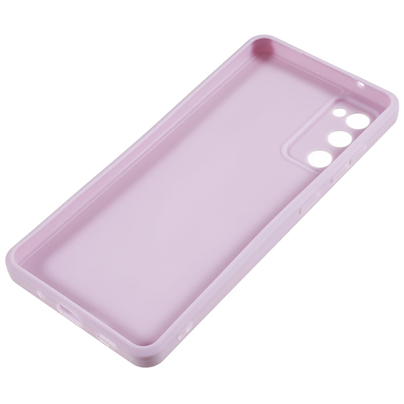 Straight Edge TPU Case for Samsung Galaxy S20 FE 4G / FE 5G / S20 Lite / S20 FE 2022 , Precise Cutout Shockproof Phone Cover - Light Purple