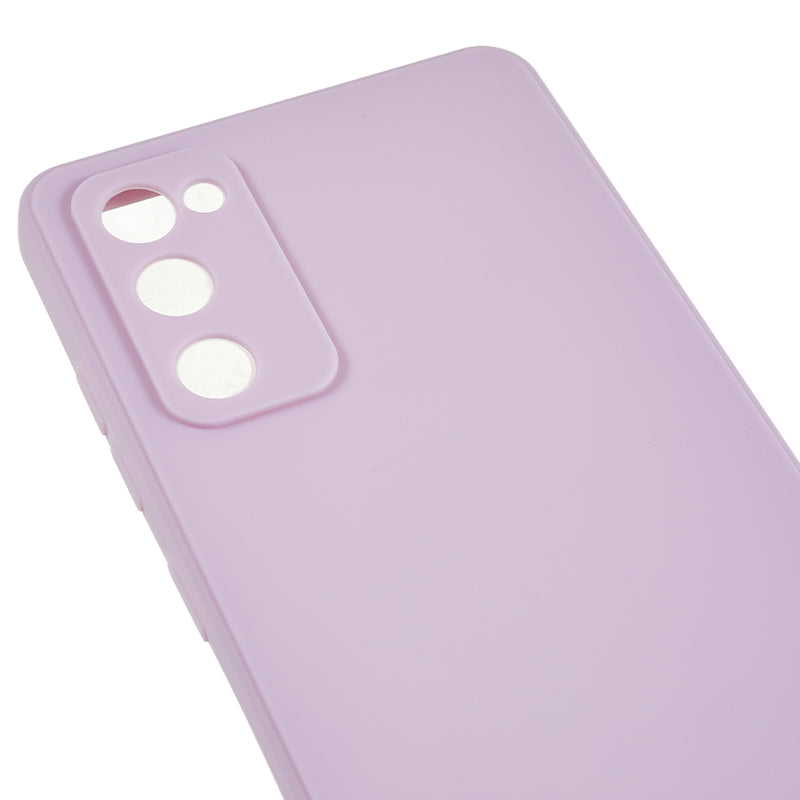 Straight Edge TPU Case for Samsung Galaxy S20 FE 4G / FE 5G / S20 Lite / S20 FE 2022 , Precise Cutout Shockproof Phone Cover - Light Purple