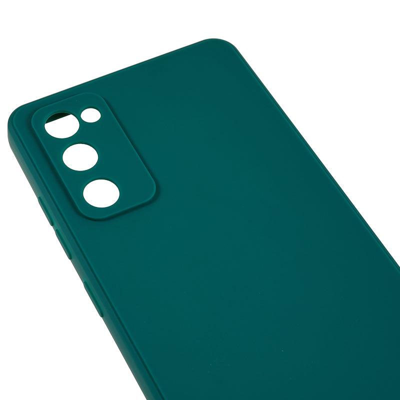 Straight Edge TPU Case for Samsung Galaxy S20 FE 4G / FE 5G / S20 Lite / S20 FE 2022 , Precise Cutout Shockproof Phone Cover - Army Green