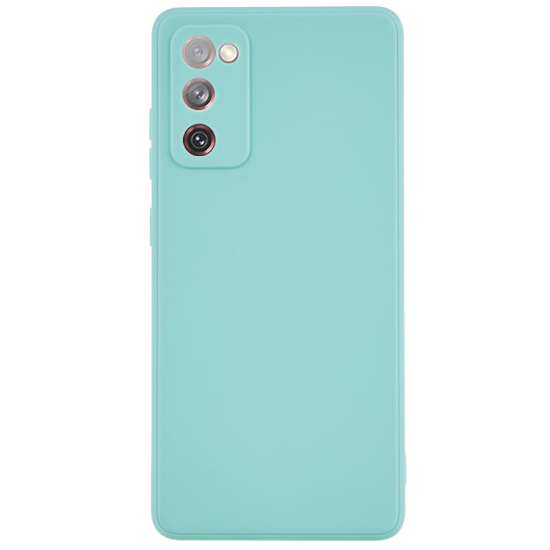 Straight Edge TPU Case for Samsung Galaxy S20 FE 4G / FE 5G / S20 Lite / S20 FE 2022 , Precise Cutout Shockproof Phone Cover - Baby Blue