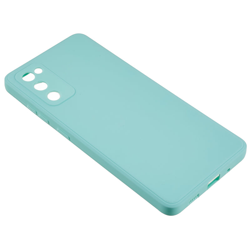 Straight Edge TPU Case for Samsung Galaxy S20 FE 4G / FE 5G / S20 Lite / S20 FE 2022 , Precise Cutout Shockproof Phone Cover - Baby Blue