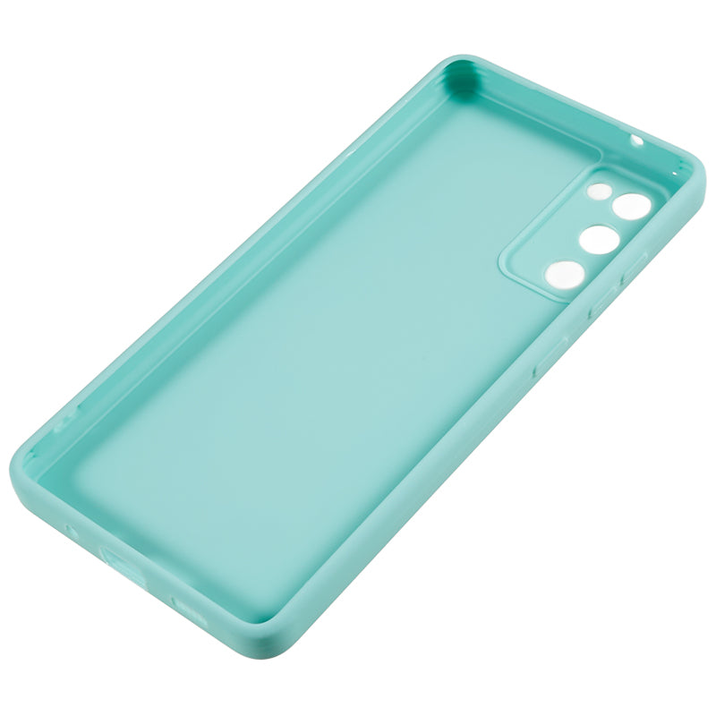 Straight Edge TPU Case for Samsung Galaxy S20 FE 4G / FE 5G / S20 Lite / S20 FE 2022 , Precise Cutout Shockproof Phone Cover - Baby Blue