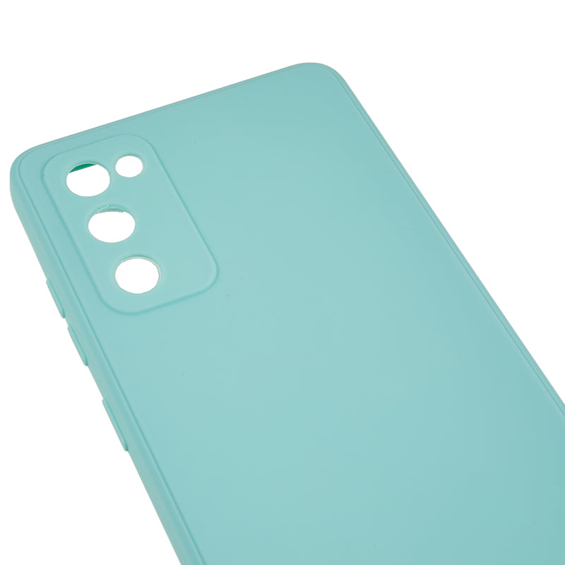 Straight Edge TPU Case for Samsung Galaxy S20 FE 4G / FE 5G / S20 Lite / S20 FE 2022 , Precise Cutout Shockproof Phone Cover - Baby Blue