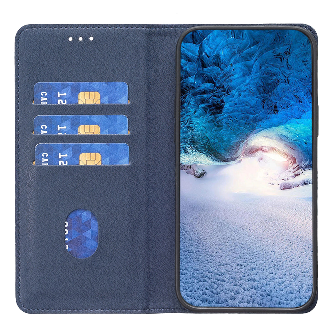 BINFEN COLOR BF18 for Samsung Galaxy S20 FE / S20 FE 5G / S20 FE 2022 / S20 Lite Phone Case Stand Card Holder Leather Cover - Blue