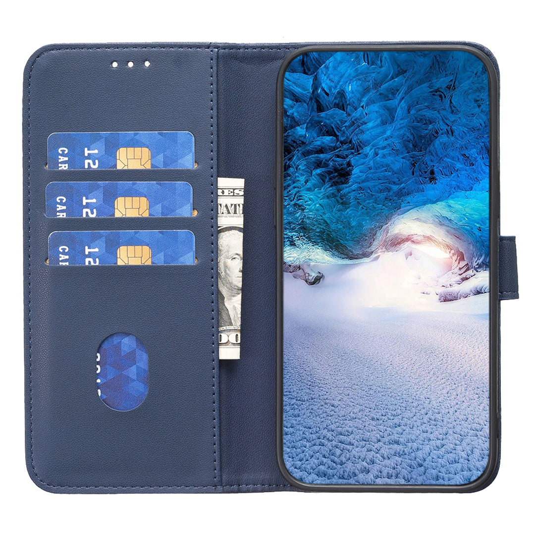 BINFEN COLOR BF17 For Samsung Galaxy S20 4G / 5G Flip Folio Wallet Cover PU Leather Stand Phone Case - Blue