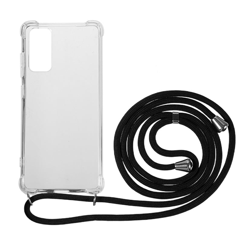 TPU Case for Samsung Galaxy S20 FE / S20 FE 5G /  S20 FE 2022 / S20 Lite , Anti-drop Clear Phone Cover with Lanyard