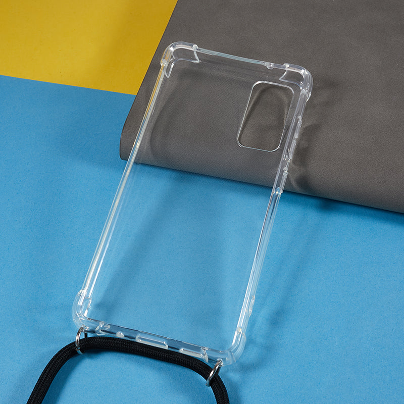 TPU Case for Samsung Galaxy S20 FE / S20 FE 5G /  S20 FE 2022 / S20 Lite , Anti-drop Clear Phone Cover with Lanyard