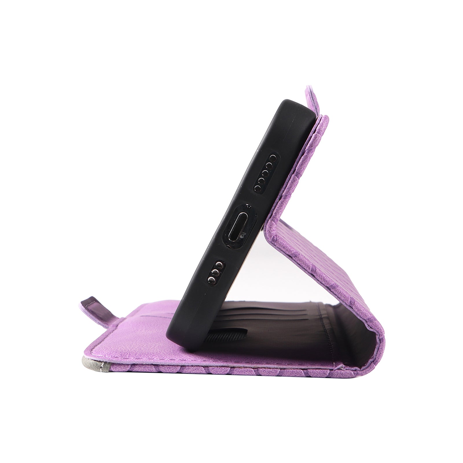 For Samsung Galaxy S20 FE / S20 FE 5G / S20 FE 2022 / S20 Lite Color Splicing Leather Case Rhombus Imprinted Wallet Stand Phone Cover - Purple