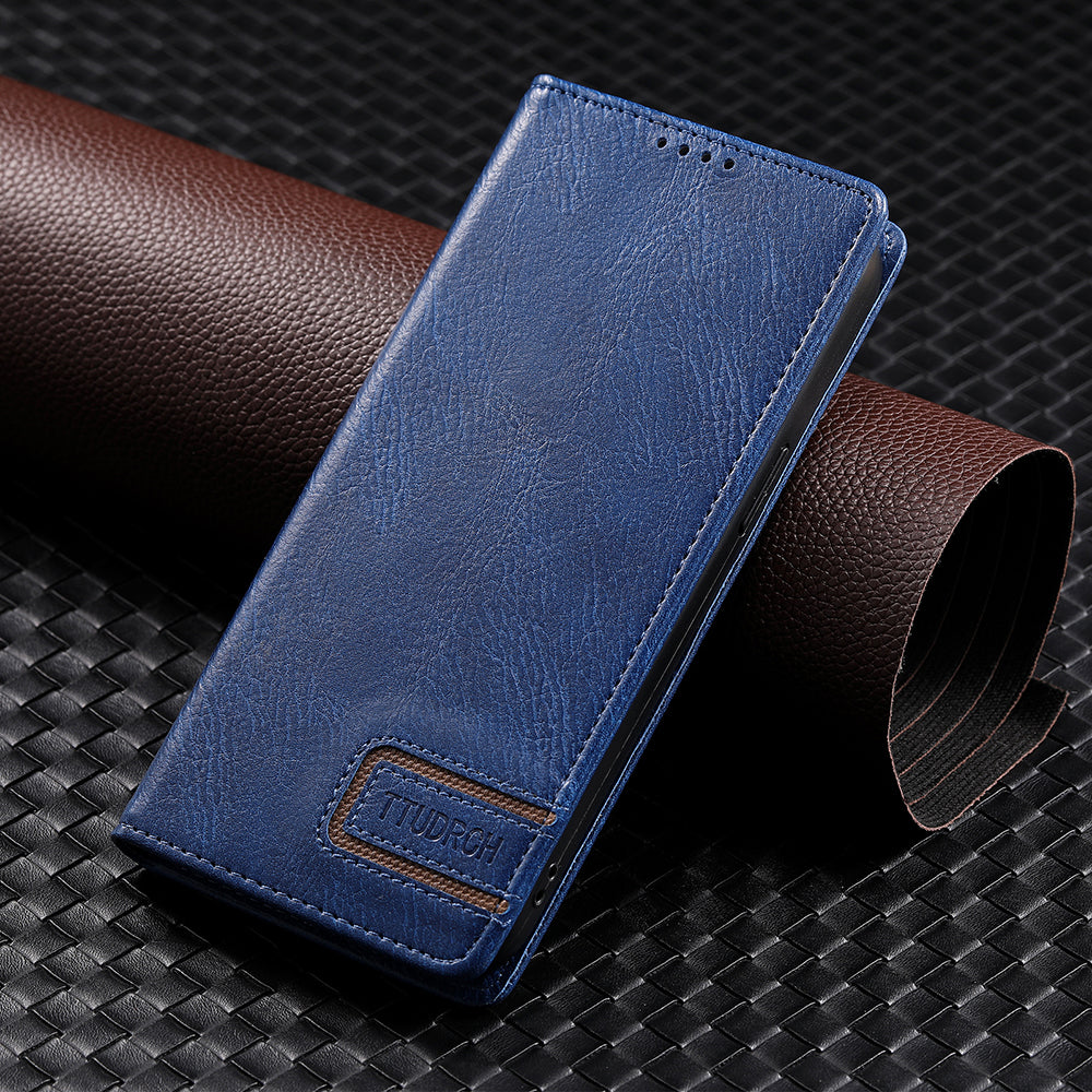 TTUDRCH Style 007 Leather Case for Samsung Galaxy S20 FE / S20 FE 5G / S20 FE 2022 / S20 Lite RFID Blocking Stand Wallet Cover - Blue