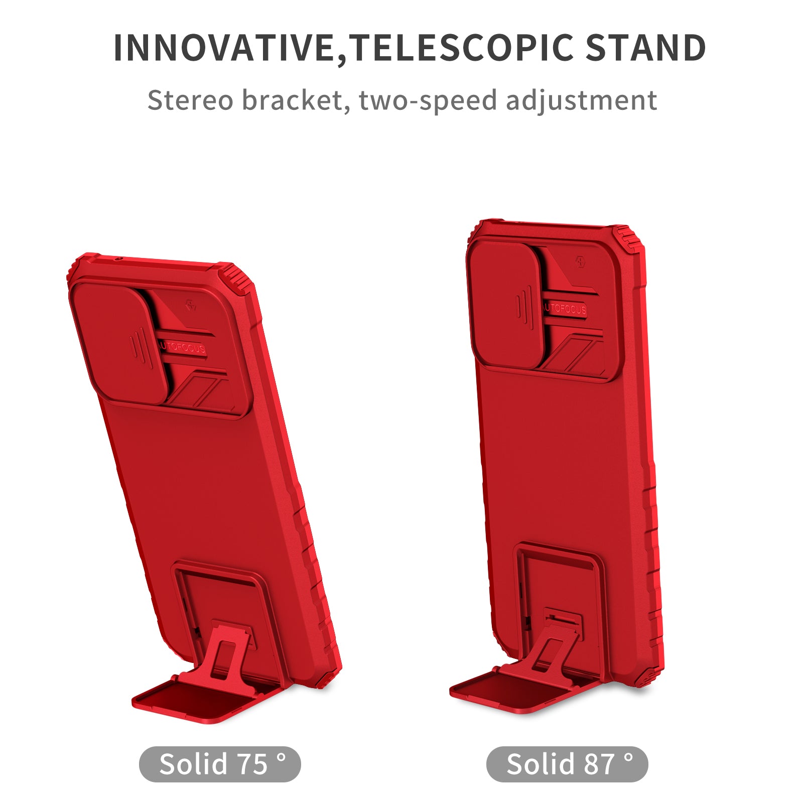 For Samsung Galaxy S20 FE 4G / FE 5G / Lite / FE 2022 Slide Camera Lid Back Cover Kickstand PC+TPU Phone Case - Red