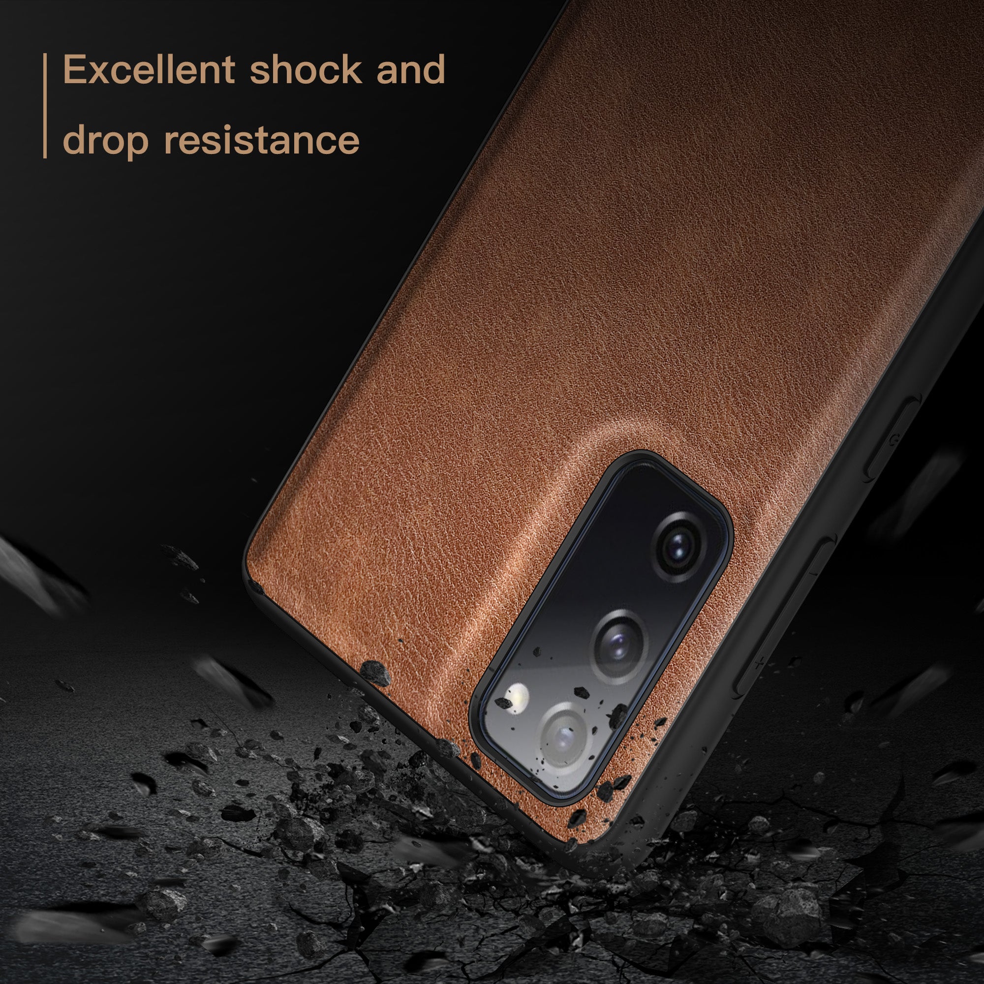 Retro Case for Samsung Galaxy S20 FE 4G / FE 5G / S20 Lite / S20 FE 2022 , PU Leather Coated TPU+PC Phone Cover - Brown