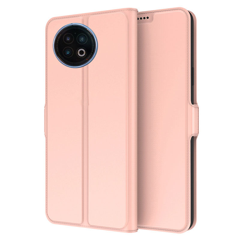 For vivo X Fold2 Anti-Scratch Shell Flip Phone Cover Card Slot PU Leather Stand Full Protection Phone Case - Rose Gold