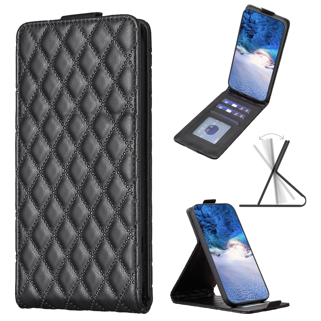 BF30 For Samsung Galaxy S20 FE / FE 5G / FE 2022 / S20 Lite Stand Leather Cover Card Holder Imprinted Vertical Flip Phone Case - Black