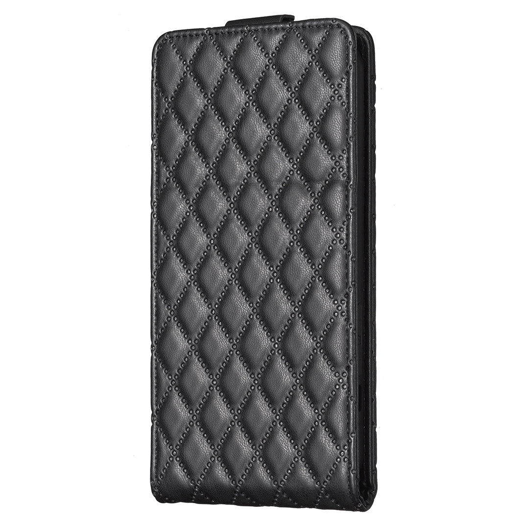 BF30 For Samsung Galaxy S20 FE / FE 5G / FE 2022 / S20 Lite Stand Leather Cover Card Holder Imprinted Vertical Flip Phone Case - Black