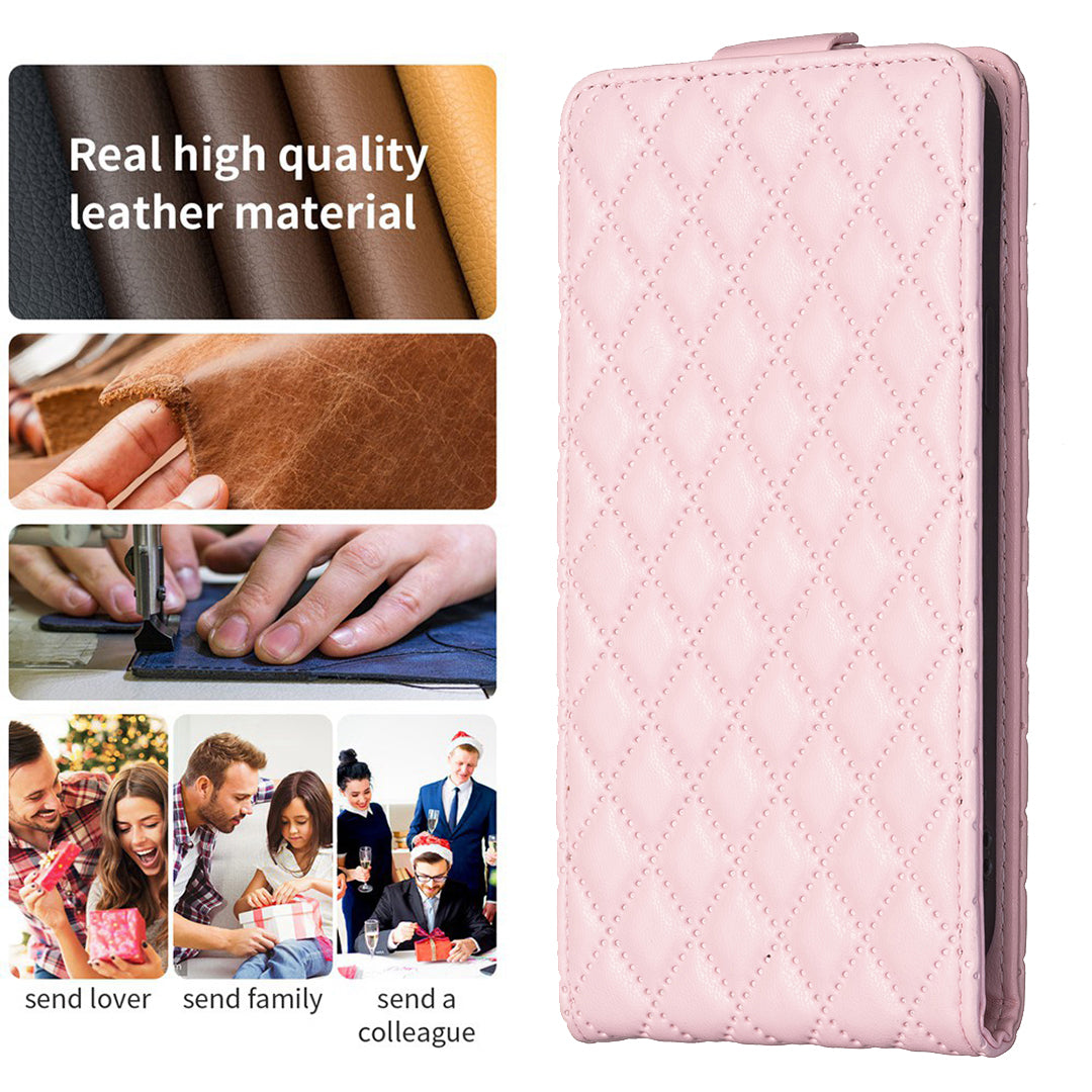 BF30 For Samsung Galaxy S20 FE / FE 5G / FE 2022 / S20 Lite Stand Leather Cover Card Holder Imprinted Vertical Flip Phone Case - Pink