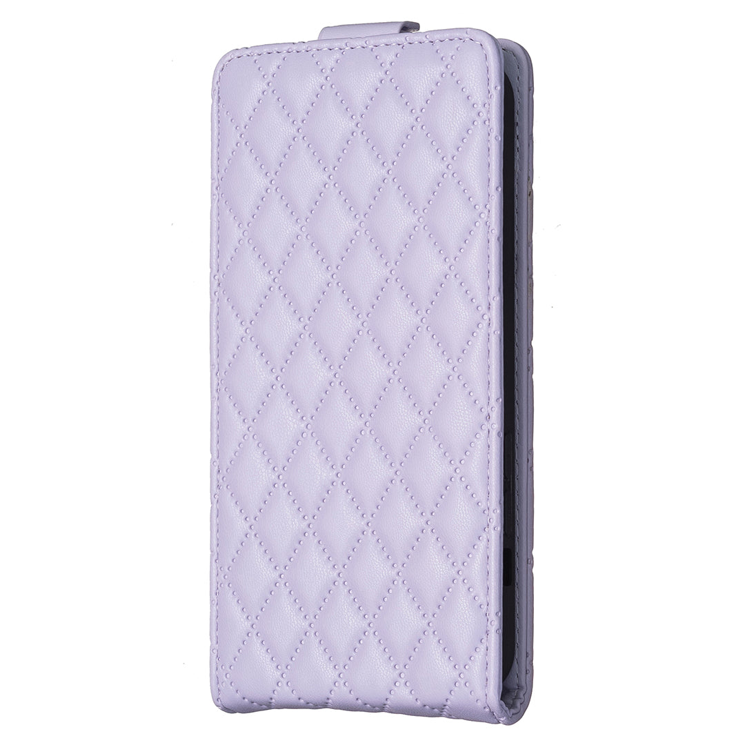 BF30 For Samsung Galaxy S20 FE / FE 5G / FE 2022 / S20 Lite Stand Leather Cover Card Holder Imprinted Vertical Flip Phone Case - Purple