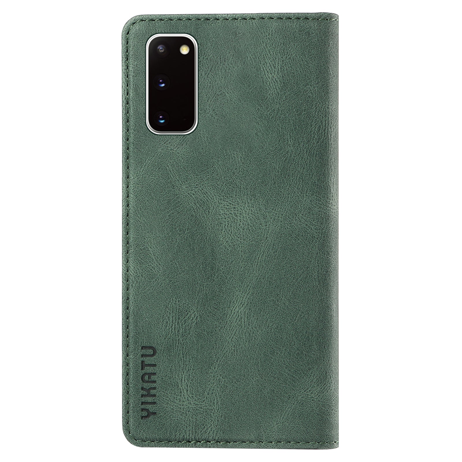 YIKATU YK-004 For Samsung Galaxy S20 FE / S20 FE 5G / S20 FE 2022 / S20 Lite Leather Cover Skin-touch Flip Wallet Stand Phone Case - Green