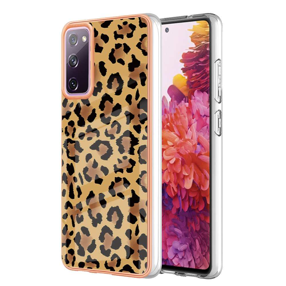 YB IMD Series-19 Style D For Samsung Galaxy S20 FE 5G / S20 FE / S20 FE 2022 / S20 Lite Phone Case 2.0mm TPU IMD Pattern Back Cover - Leopard Print